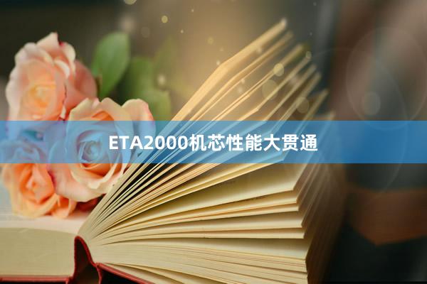 ETA2000机芯性能大贯通